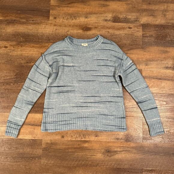 a.n.a Women's Blue Striped Pullover Sweater Size S Long Sleeve - Picture 1 of 11
